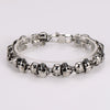 Wholesale Simple Geometric Stainless Steel Electroplated Skull Bracelet For Men