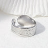 Wholesale Simple Geometric Stainless Steel Electroplated Women's Open Rings