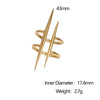 Wholesale Simple Geometric Stainless Steel Electroplated Women's Rings