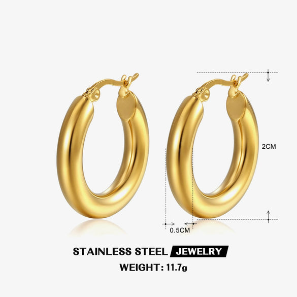 Wholesale Simple Geometric Stainless Steel Jewelry For Women With 18K Gold Plated Electroplating