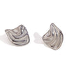 Wholesale Simple Geometric Stainless Steel 18K Gold Plated Earrings For Women