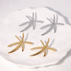 Wholesale Simple Geometric Stainless Steel 18K Gold Plated Earrings For Women