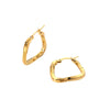 Wholesale Simple Geometric Stainless Steel 18K Gold Plated Trapezoidal Twisted Women's Earrings