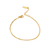 Wholesale Simple Geometric Stainless Steel 18K Gold Plated Women's Bracelet With Twist Snake Bone Chain