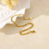 Wholesale Simple Geometric Stainless Steel 18K Gold Plated Women's Bracelet With Twist Snake Bone Chain