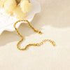 Wholesale Simple Geometric Stainless Steel 18K Gold Plated Women's Bracelet With Twist Snake Bone Chain