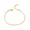 Wholesale Simple Geometric Stainless Steel 18K Gold Plated Women's Bracelet With Twist Snake Bone Chain