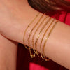 Wholesale Simple Geometric Stainless Steel 18K Gold Plated Women's Bracelet With Twist Snake Bone Chain