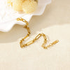 Wholesale Simple Geometric Stainless Steel 18K Gold Plated Women's Bracelet With Twist Snake Bone Chain