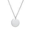 Wholesale Simple Geometric Stainless Steel Pendant Necklace With Laser Logo And Electroplating Treatment