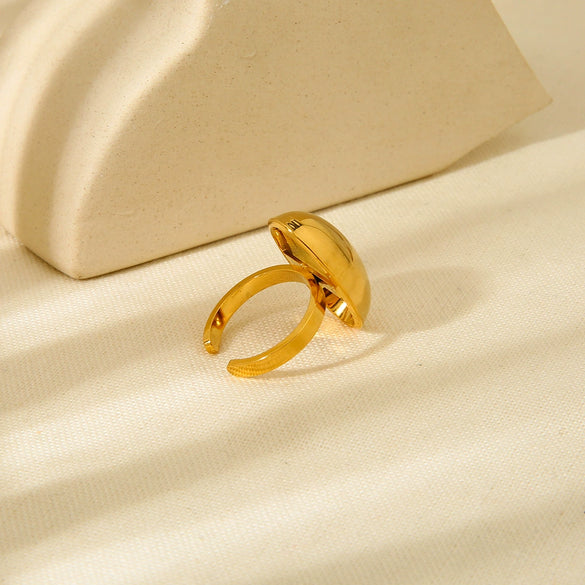 Wholesale Simple Geometric Stainless Steel Polished Ring And Bracelet For Women