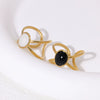 Wholesale Simple Geometric Stainless Steel Ring For Women With 18K Gold Plated Electroplating