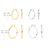 Wholesale Simple Geometric 925 Sterling Silver Hollow Tube Hoop Earrings With Lace Twist Texture Electroplated For Women