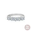 Wholesale Simple Geometric Sterling Silver Ring With Moissanite For Women Electroplated