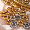 Wholesale Simple Geometric Titanium Steel Ear Clip Earrings For Women With Electroplating Treatment