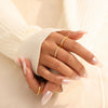 Wholesale Simple Geometric 316L Stainless Steel 18K Gold Plated Pvd Ring For Women