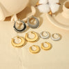 Wholesale Simple Geometric Ushaped Stainless Steel Earrings With Electroplating