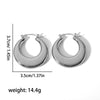Wholesale Simple Geometric Ushaped Stainless Steel Earrings With Electroplating