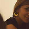 Wholesale Simple Geometric Ushaped Stainless Steel Earrings With Electroplating