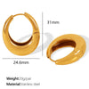 Wholesale Simple Geometric Ushaped 316L Stainless Steel Electroplated Earrings For Women