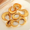 Wholesale Simple Geometric Ushaped 316L Stainless Steel Electroplated Earrings For Women