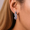 Wholesale Simple Geometric Water Drops Inlaid Zircon Stainless Steel Electroplated 18K Gold Antiallergy Women's Earrings