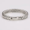 Wholesale Simple Geometric Wave Shape Electroplated Stainless Steel Magnetic Men's Bracelet