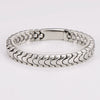 Wholesale Simple Geometric Wave Shape Electroplated Stainless Steel Magnetic Men's Bracelet