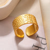 Wholesale Simple Geometric Widesided Stainless Steel Electroplated Ring For Men And Women Couples