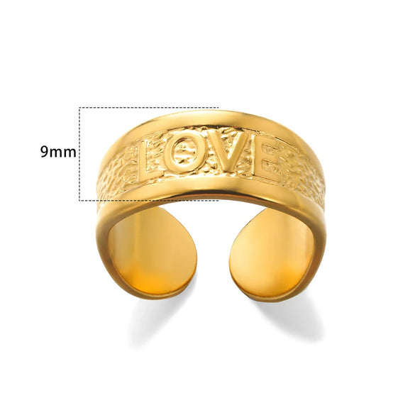 Wholesale Simple Geometric Widesided Stainless Steel Electroplated Ring For Men And Women Couples