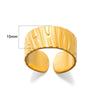 Wholesale Simple Geometric Widesided Stainless Steel Electroplated Ring For Men And Women Couples