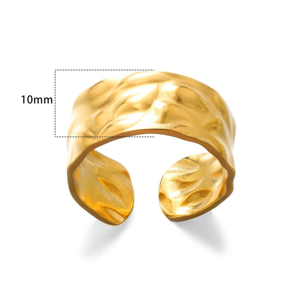 Wholesale Simple Geometric Widesided Stainless Steel Electroplated Ring For Men And Women Couples