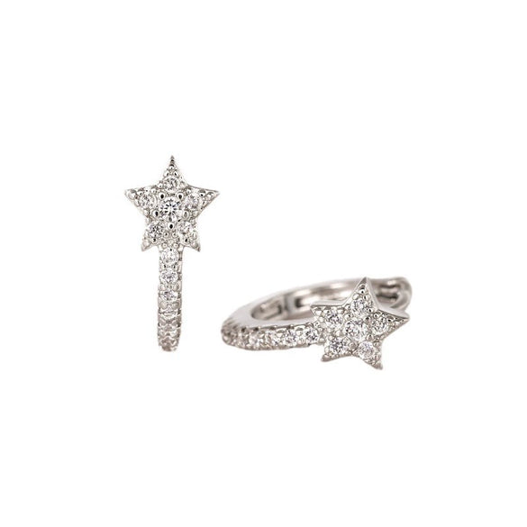 Wholesale Simple Geometric Zircon Earrings Copper For Women Students