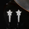 Wholesale Simple Geometric Zircon Earrings Copper For Women Students