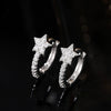 Wholesale Simple Geometric Zircon Earrings Copper For Women Students