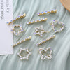 Wholesale Simple Geometric Zircon Pearl Handmade Hairpin Women's Hair Accessories