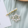 Wholesale Simple Geometric Zircon Pearl Handmade Hairpin Women's Hair Accessories
