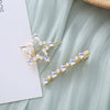 Wholesale Simple Geometric Zircon Pearl Handmade Hairpin Women's Hair Accessories