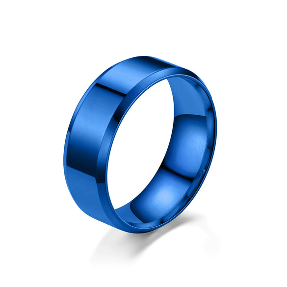 Wholesale Simple Glossy Mirror Polished Stainless Steel Rings With Geometric Style For Unisex