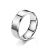 Wholesale Simple Glossy Mirror Polished Stainless Steel Rings With Geometric Style For Unisex