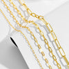Wholesale Simple Gold Stacked Belt All Match 925 Sterling Silver Gold Plated Clavicle Necklace With Geometric Style