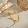 Wholesale Simple Golden Snake Bracelet In Titanium And Stainless Steel With Electroplating For Holiday Accessories Jewelry
