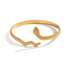 Wholesale Simple Golden Snake Bracelet In Titanium And Stainless Steel With Electroplating For Holiday Accessories Jewelry