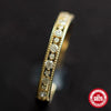 Wholesale Simple Goldplated S925 Sterling Silver Ring With Exquisite Hollow Retro Design And Geometric Style For Women Electroplated