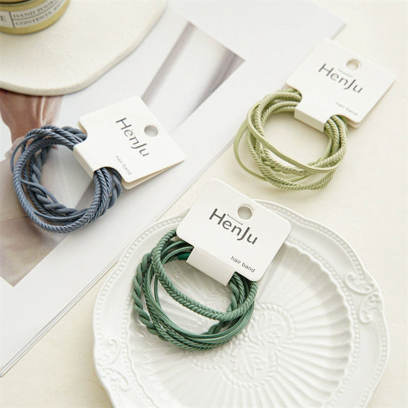 Wholesale Simple Handmade Acrylic Fiber Hair Rope Set Headwear