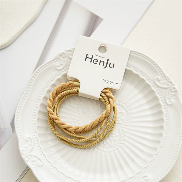 Wholesale Simple Handmade Acrylic Fiber Hair Rope Set Headwear
