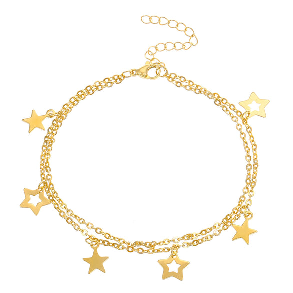 Wholesale Simple Heart Pattern Stainless Steel Women's Anklet