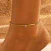 Wholesale Simple Heart Pattern Stainless Steel Women's Anklet