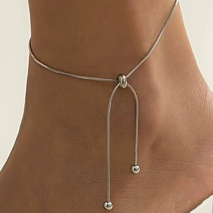 Wholesale Simple Heart Pattern Stainless Steel Women's Anklet