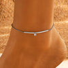 Wholesale Simple Heart Pattern Stainless Steel Women's Anklet